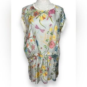 Tsunoda Paris Cream Silk Floral Tunic FR size 38
